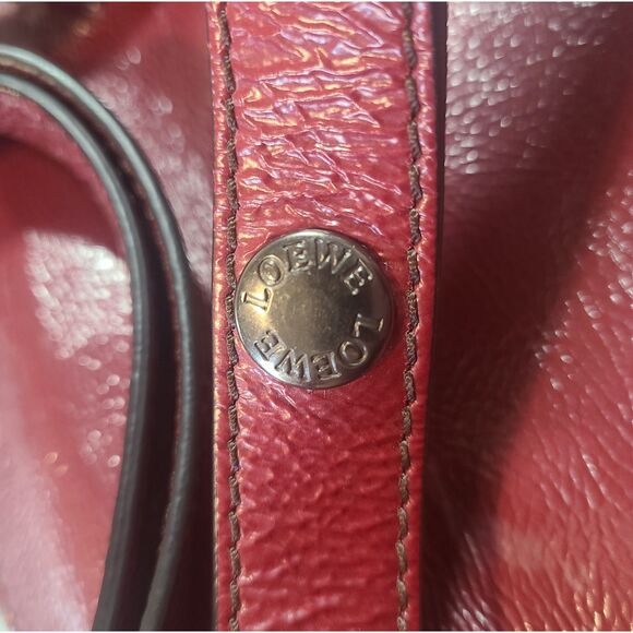 Loewe Lollipop Red Patent Leather Multi-use Shoulder Satchel Bag w/ Papers, VTG - Picture 14 of 14